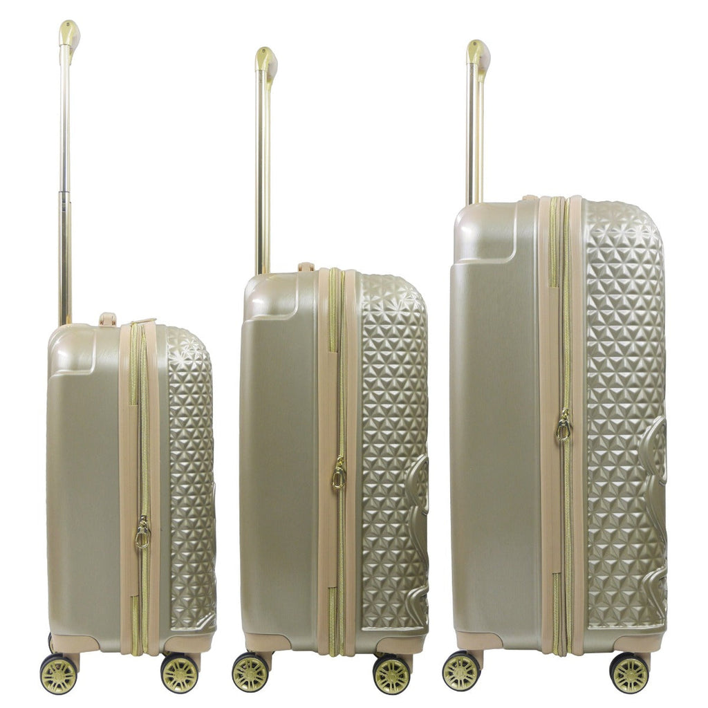 Disney Minnie Mouse Rolling Luggage 3 Piece Set Taupe Ful Luggage