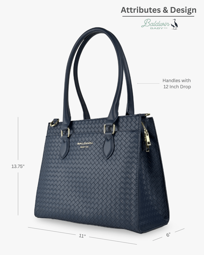 The Montrose Diaper Bag Tote - Cobalt Baldwin Baby Company