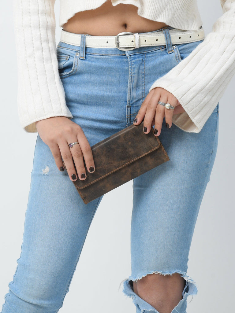 Ellison Ladies Wallet- Walnut Brown Classy Leather Bags