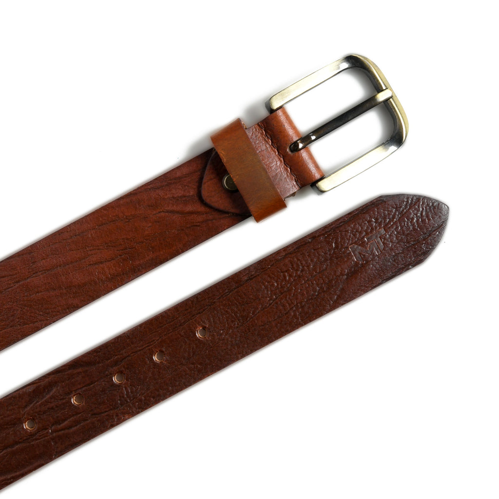 Vibrant Brown Pin Buckle Belt Classy Leather Bags