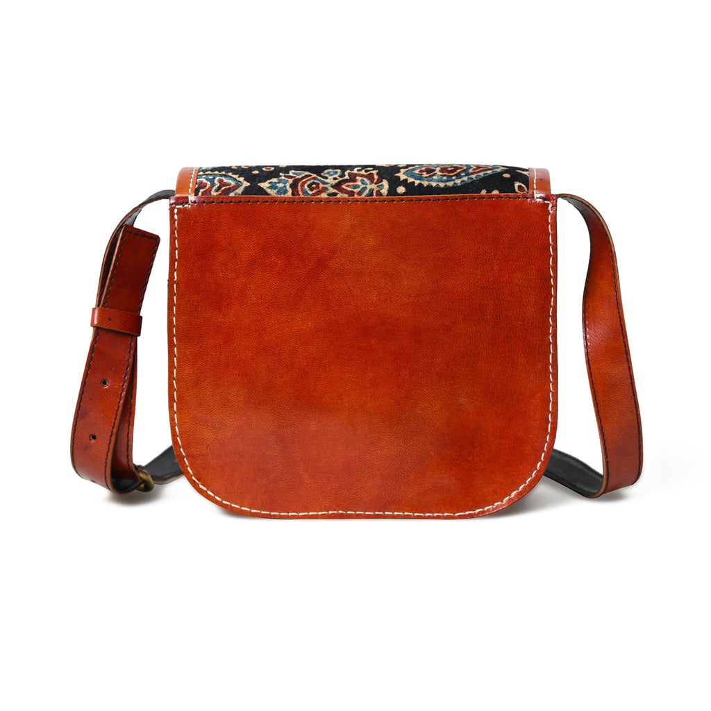 Astounding Ajrakh Ethnic Satchel Classy Leather Bags