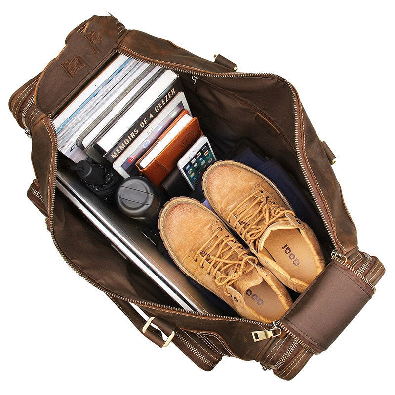Luggage Crazy Horse Leather Long-distance Travel Social Buzz eSIMs