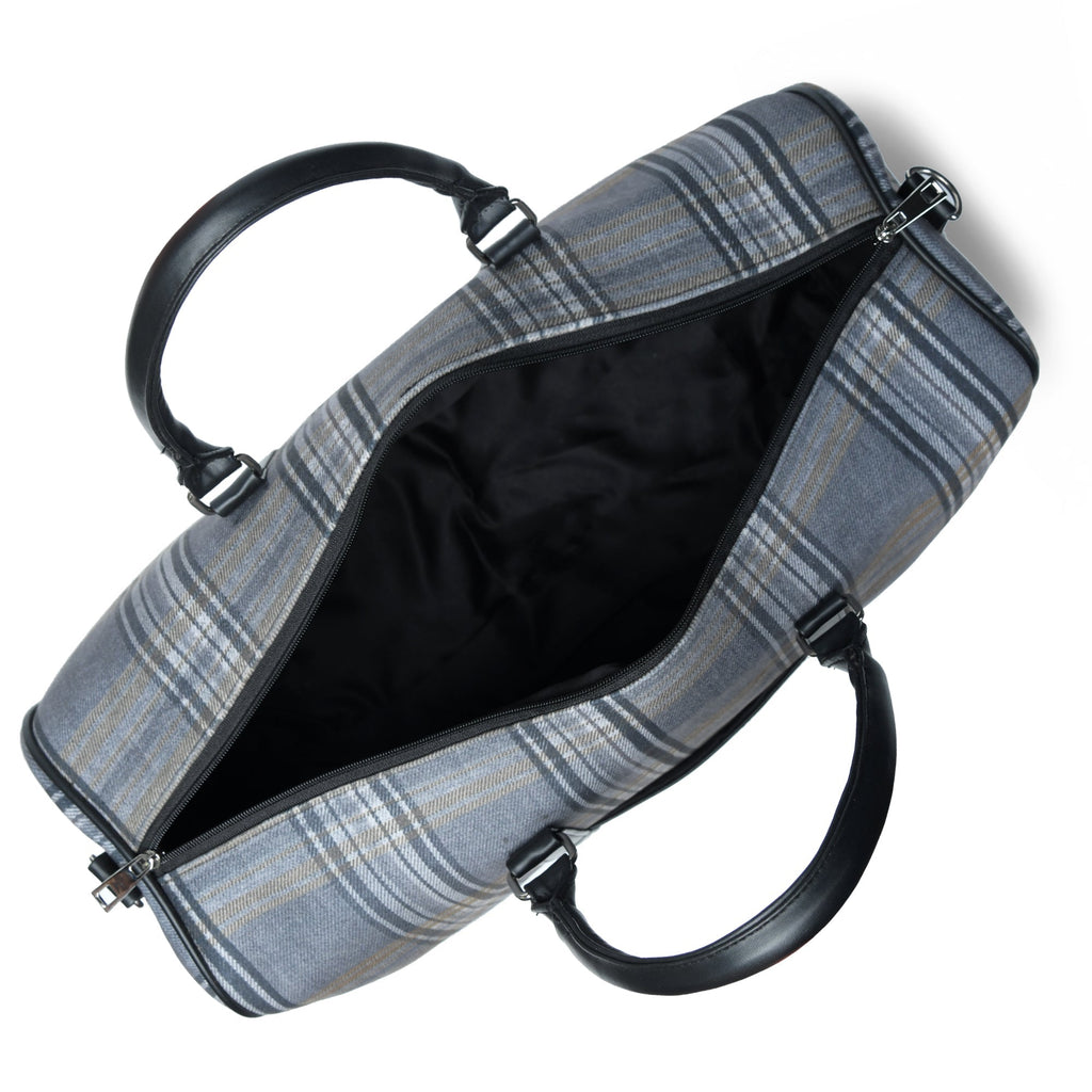 The Highlander Plaid Duffle Bag Classy Leather Bags