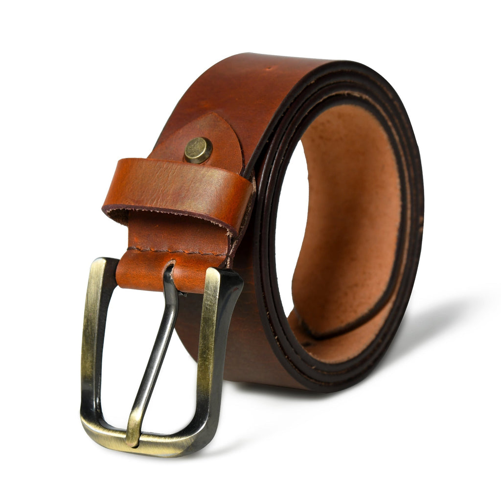 Tan Leather Pin Buckle Belt Classy Leather Bags