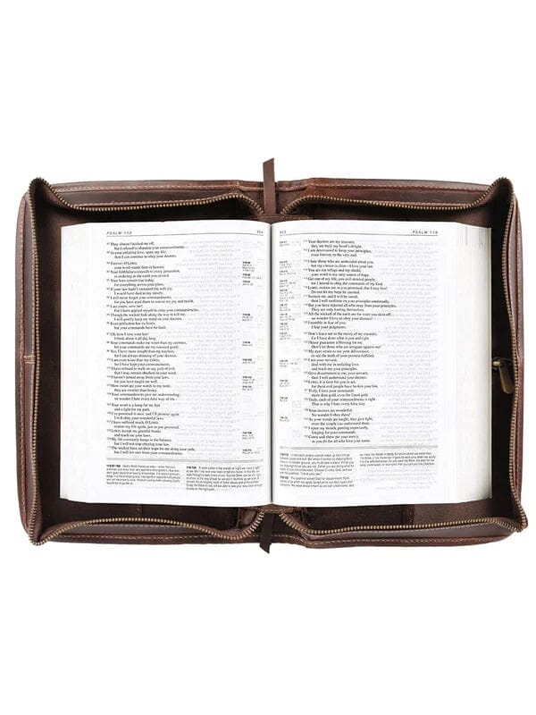 Classic Bible Leather Cover - Choco Classy Leather Bags