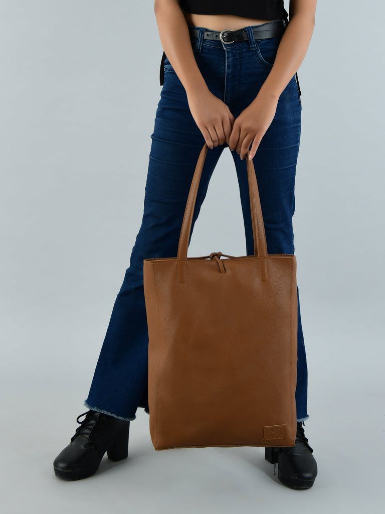 Café Chic Women's Leather Tote Bag Classy Leather Bags