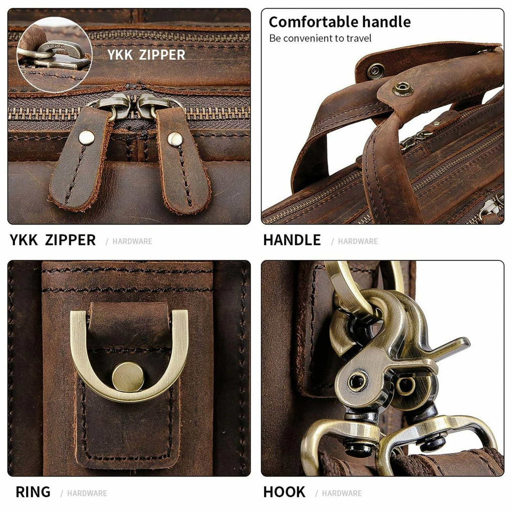 Crazy Horse Leather Briefcase Classy Leather Bags