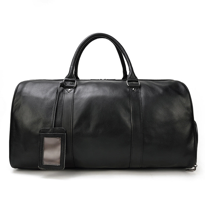 Handmade Full Grain Leather Carry-on Bag, Vintage Men's Travel Duffle & Gym Bag RockCow Leather Studio