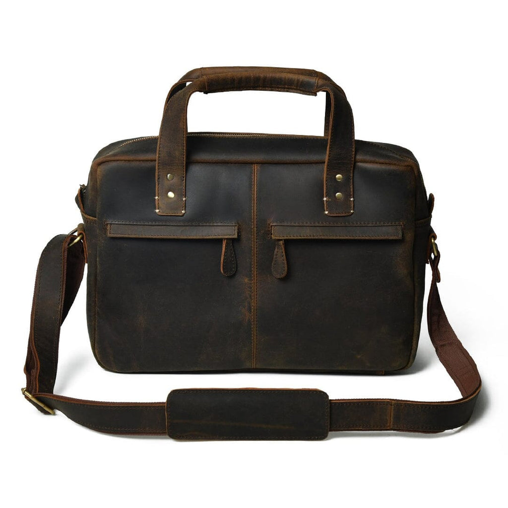 Perkins Buffalo Leather Office Briefcase Classy Leather Bags