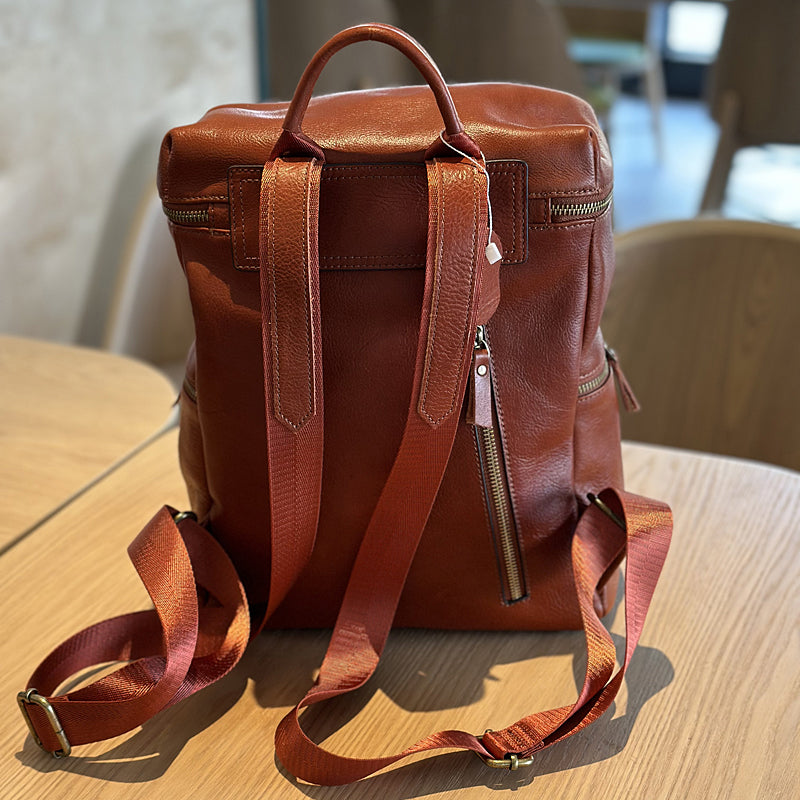 Large Women's Genuine Leather Backpacks, Handmade Vintage School Backpack for Women RockCow Leather Studio