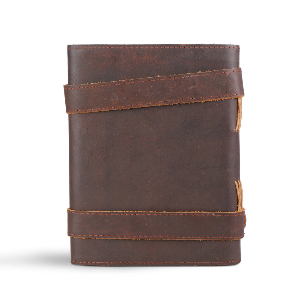 Vintage Dark Brown Leather Journal Classy Leather Bags