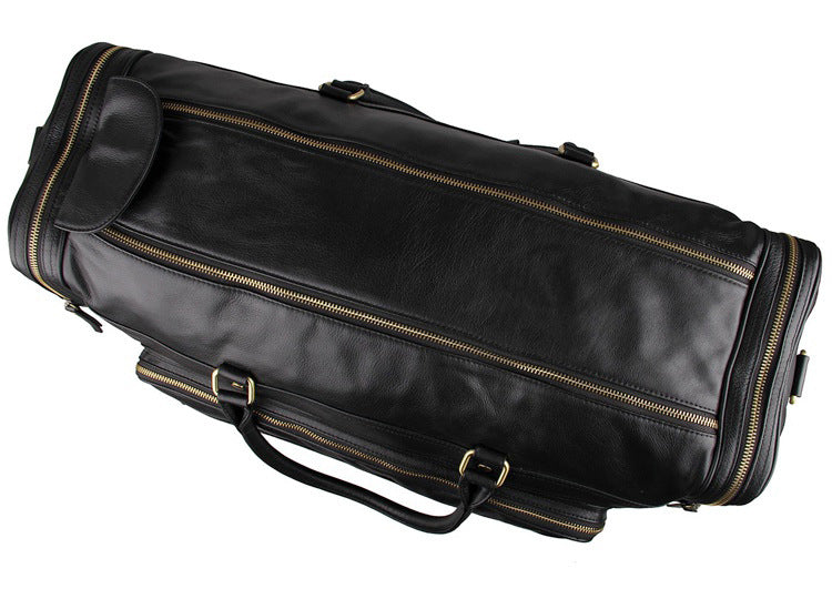 Flash Sale Men's Full-Grain Leather Duffle Bag, Premium Leather Travel Weekender Bag RockCow Leather Studio