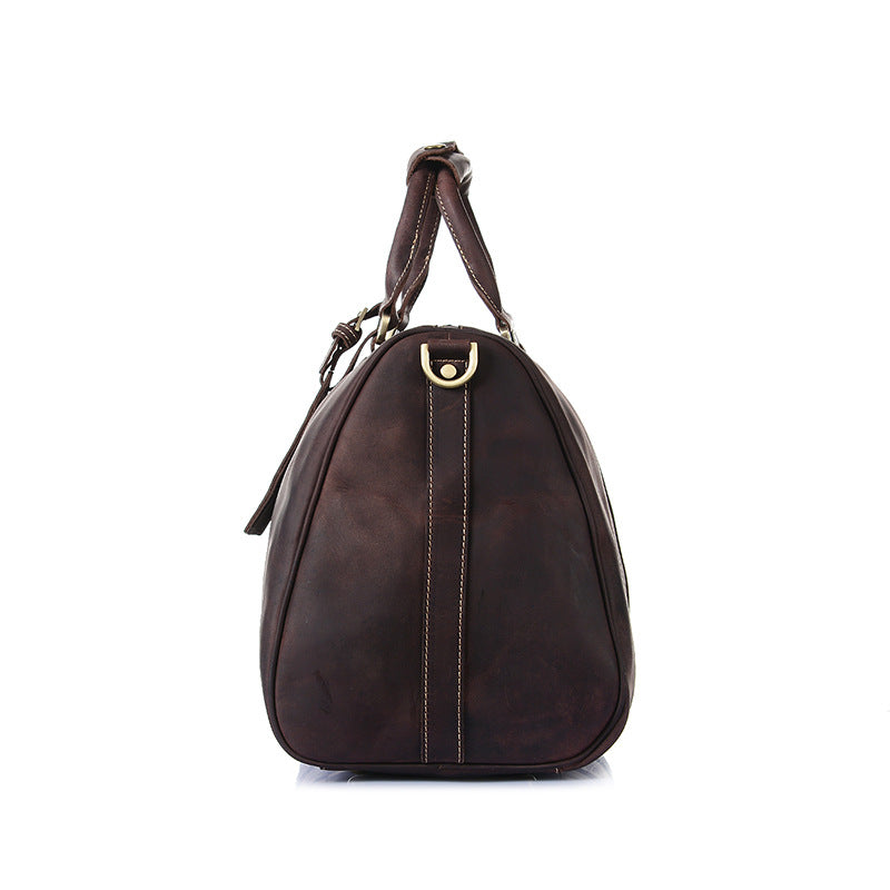 Mens Duffle Bags Top Grain Leather Travel Bag Business Travel Luggage Bag RockCow Leather Studio