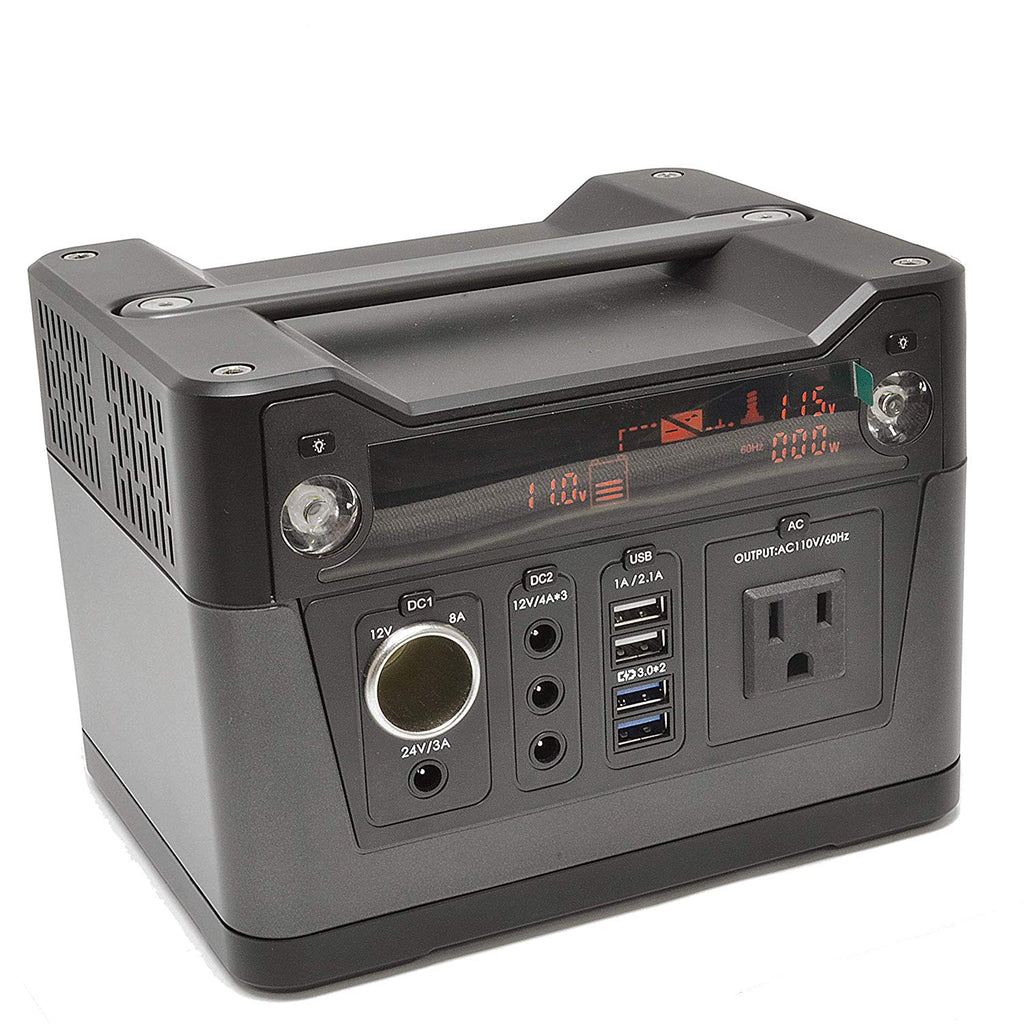 Portable Power Generator Station, 300W Backup Battery Pack UPS Power Supply 110V AC Outlet, QC3.0 USB, 12V/24V DC, LED Flashlight for Travel, Camping, Home, Emergency (PW-300) Ceptics