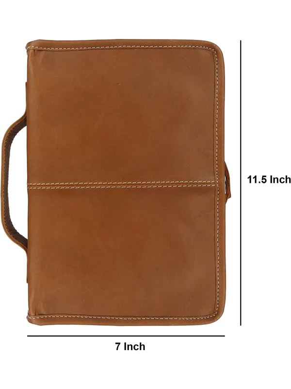 Classic Bible Leather Cover - Tan Classy Leather Bags