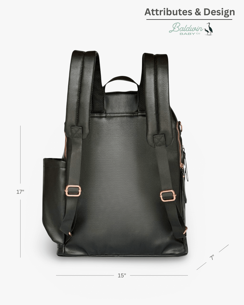 The Daphne Diaper Bag - Onyx Baldwin Baby Company