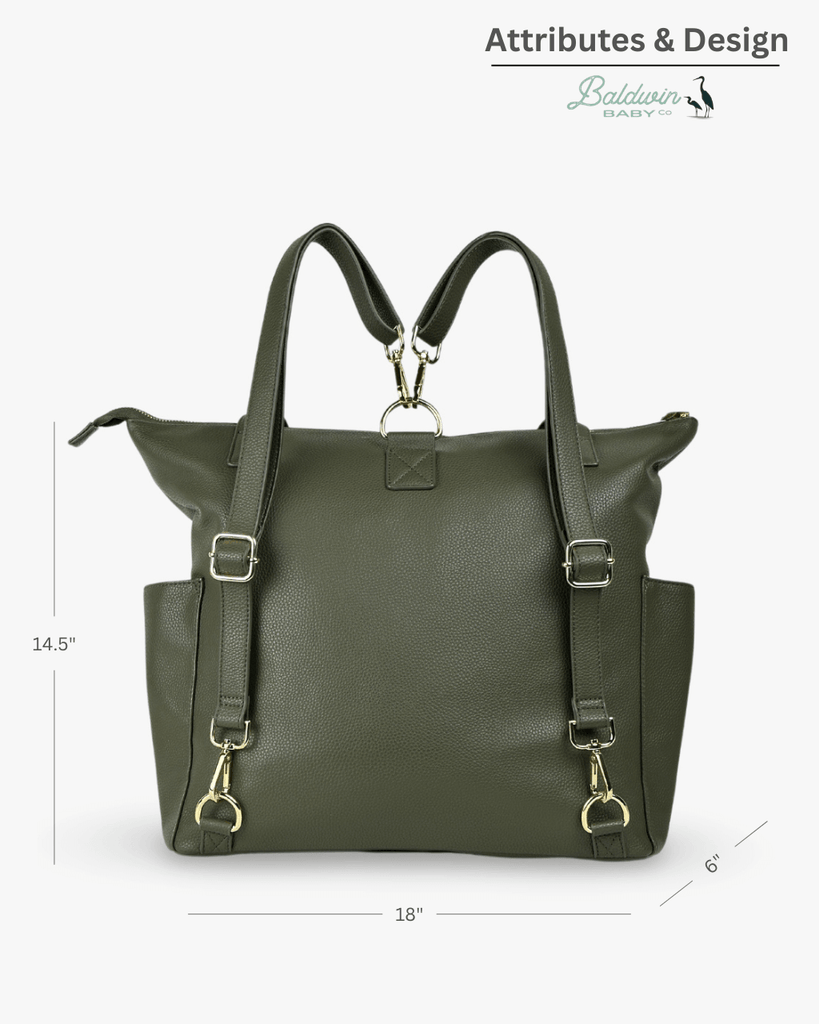The Lillian Diaper Bag - Palmetto Baldwin Baby Company