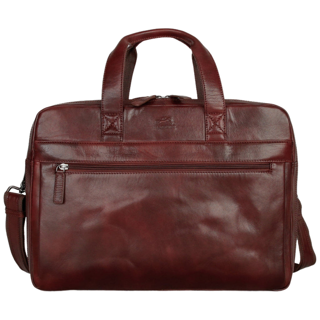 Mancini Pelle D’oro Double Compartment 15.6” Laptop and Tablet Briefcase Mancini