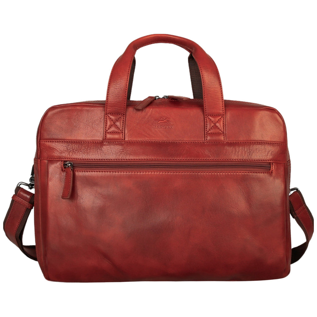 Mancini Pelle D’oro Double Compartment 15.6” Laptop and Tablet Briefcase Mancini