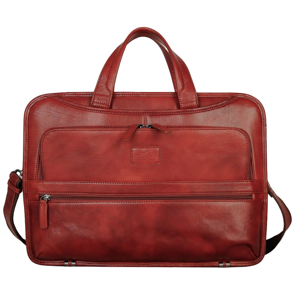 Mancini Pelle D’oro Triple Compartment 15.6” Laptop / Tablet Briefcase Mancini