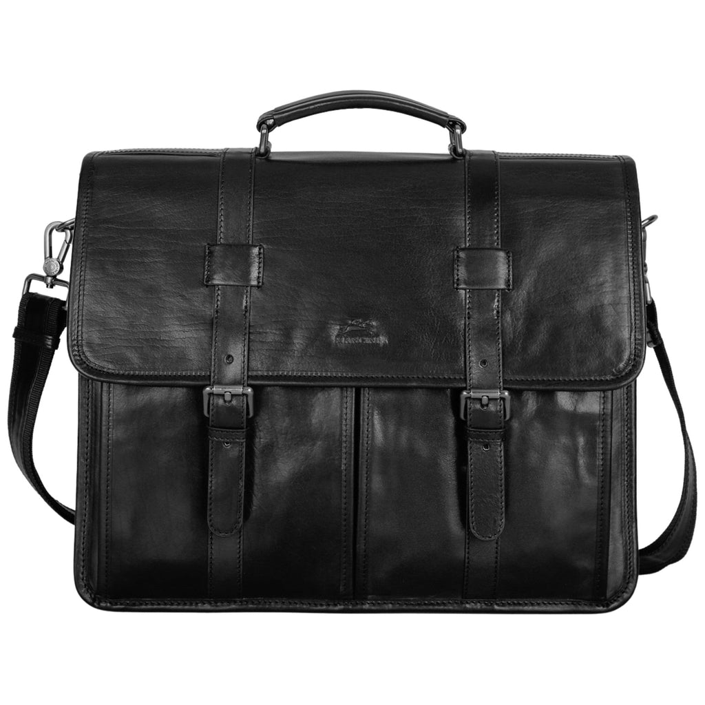 Mancini Pelle D’oro Double Compartment 15.6” Laptop / Tablet Briefcase Mancini