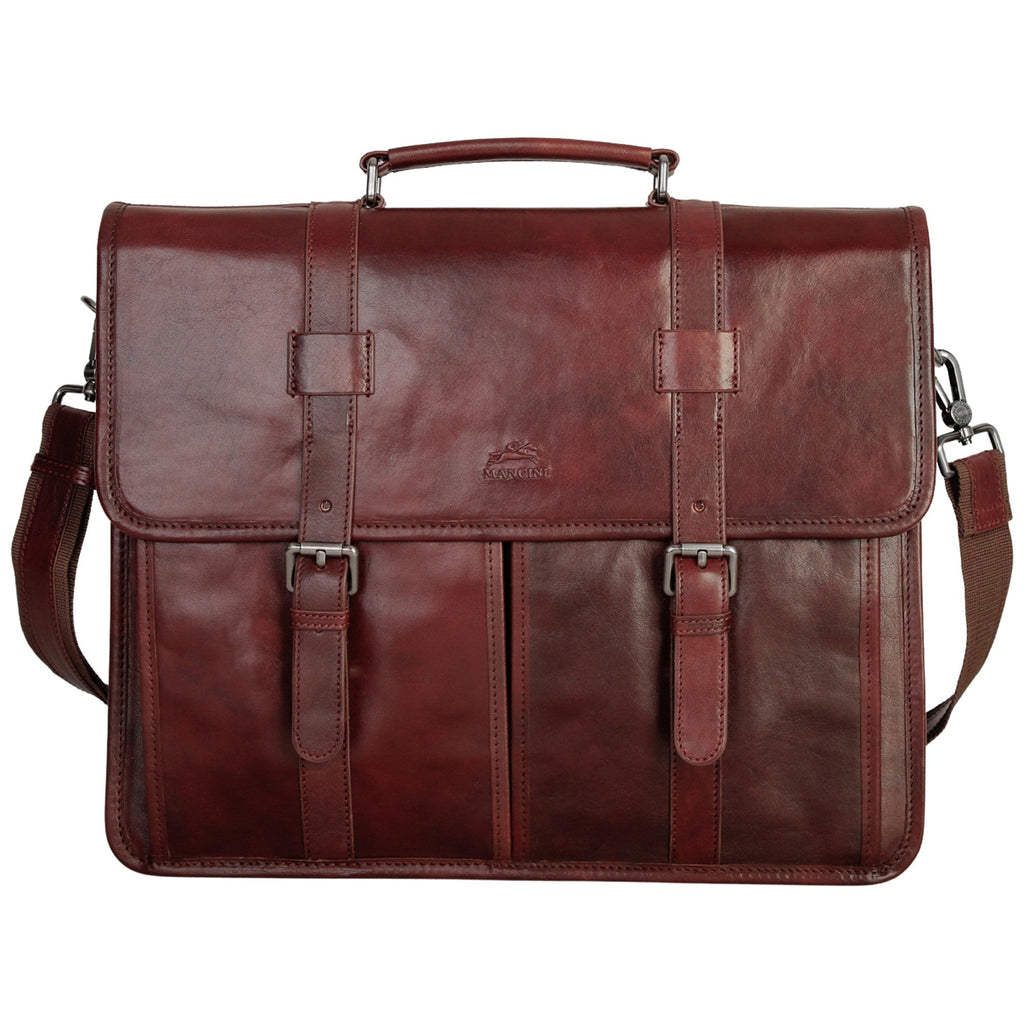 Mancini Pelle D’oro Double Compartment 15.6” Laptop / Tablet Briefcase Mancini