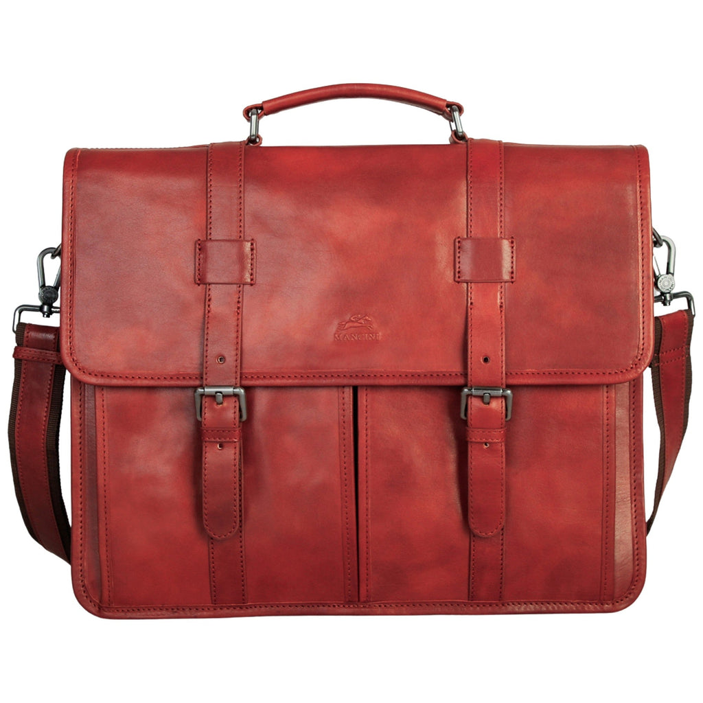 Mancini Pelle D’oro Double Compartment 15.6” Laptop / Tablet Briefcase Mancini