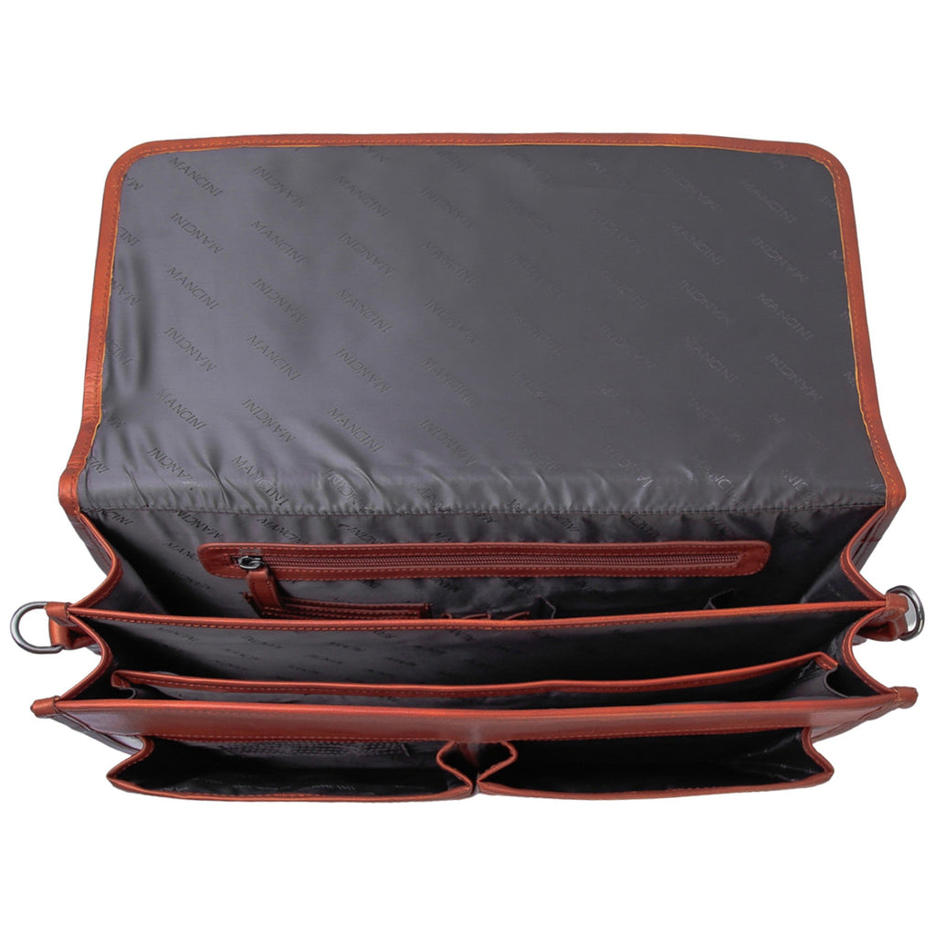 Mancini Pelle D’oro Double Compartment 15.6” Laptop / Tablet Briefcase Mancini