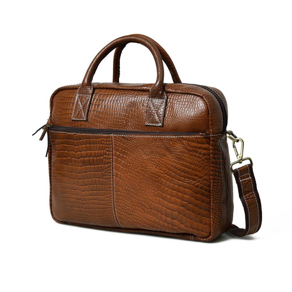 Laurent Leather Briefcase- Brown Classy Leather Bags