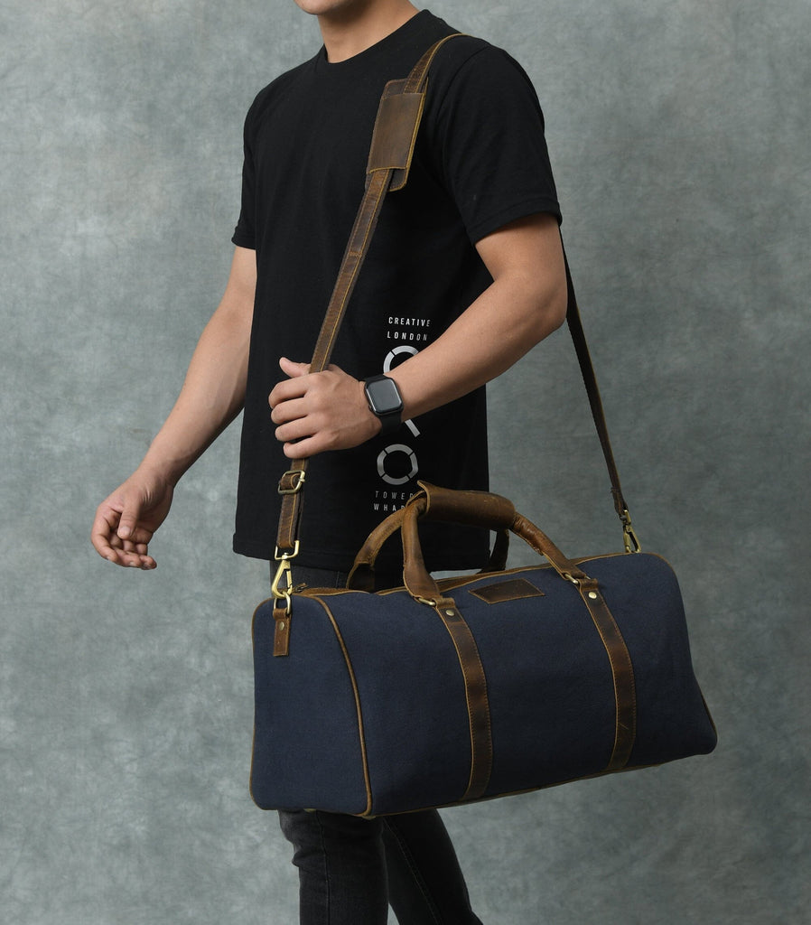 Campbell Canvas Carry On Duffle Classy Leather Bags