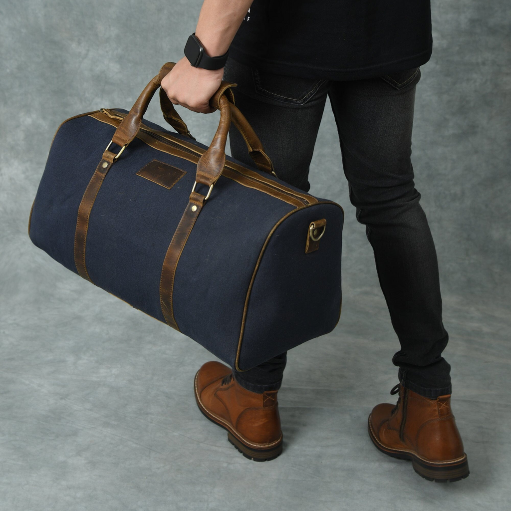 Campbell Canvas Carry On Duffle Classy Leather Bags
