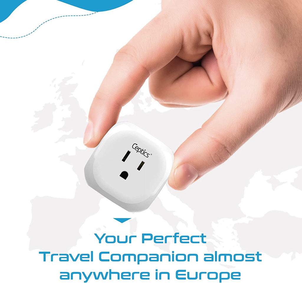India, Pakistan Plug Adapter - Type D - 5 in 1 - Ultra Compact (PTU-10) Ceptics