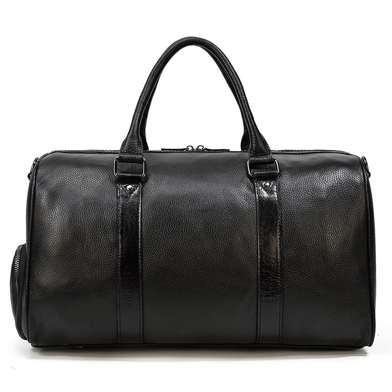 Full Grain Leather Travel Bag With Shoes Compartment, Cowhide Leather Duffle Bag, Overnight Bag RockCow Leather Studio