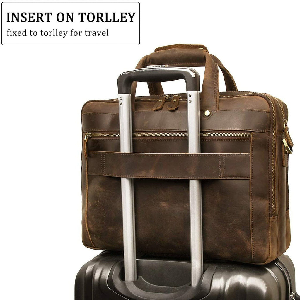 Crazy Horse Leather Briefcase Classy Leather Bags