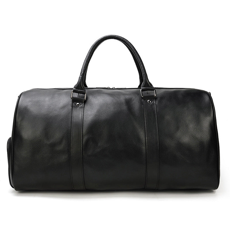 Handmade Full Grain Leather Carry-on Bag, Vintage Men's Travel Duffle & Gym Bag RockCow Leather Studio
