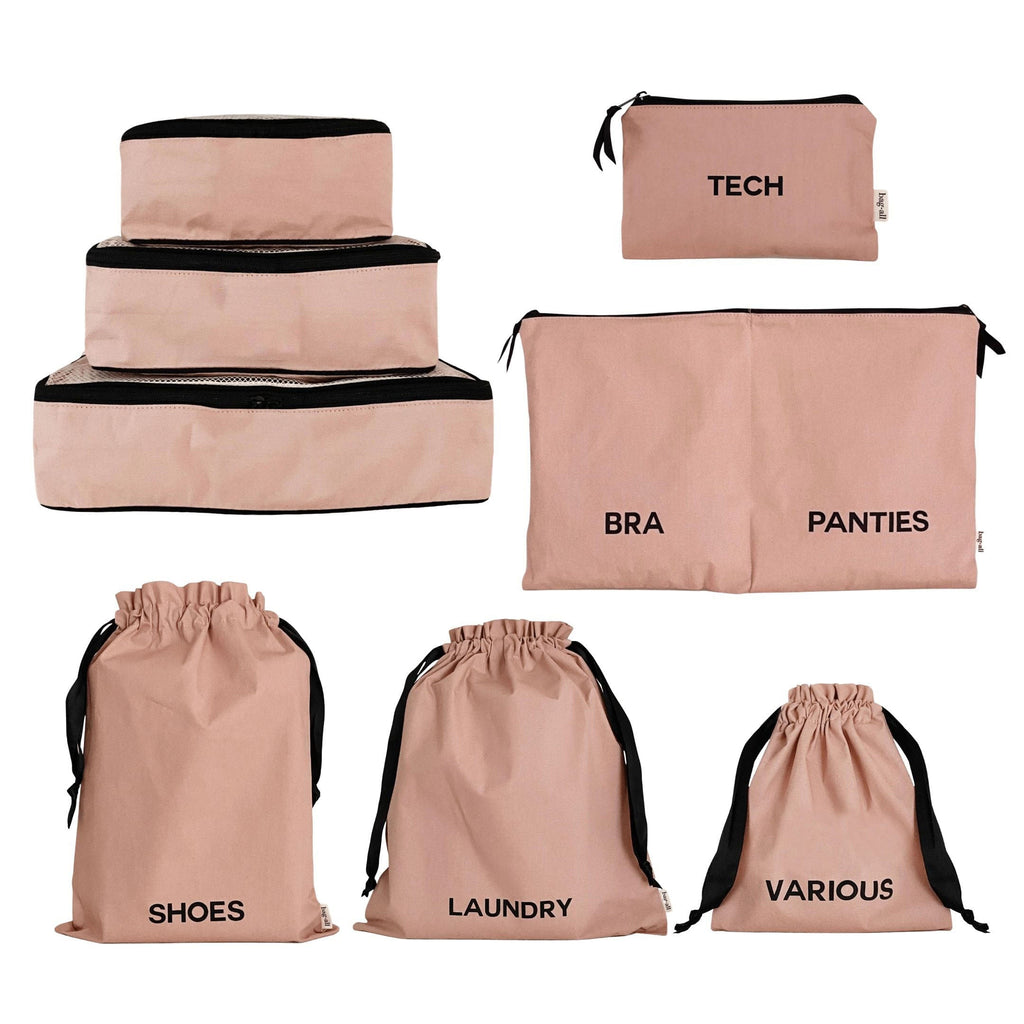 BA Travel Set, 8-pack Pink/Blush Bag-all