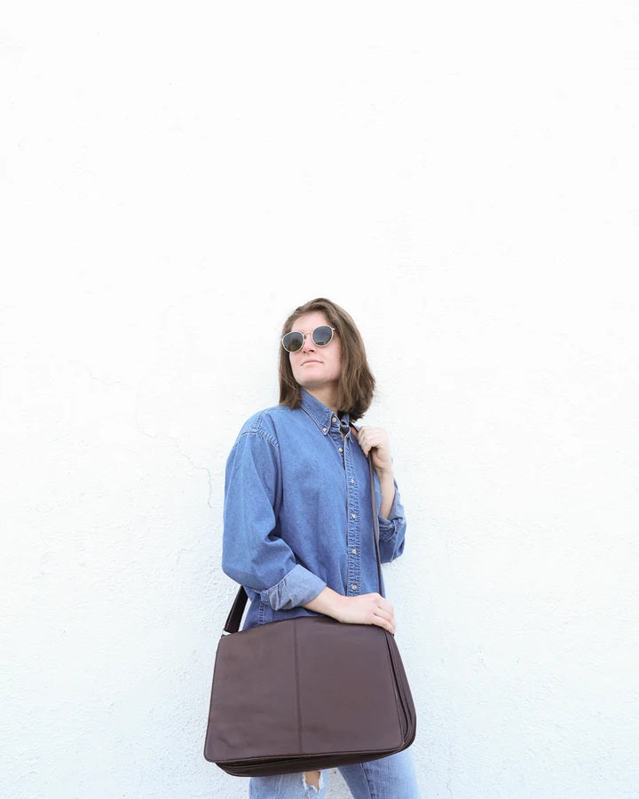 Osgoode Marley Cashmere Leather Messenger Bag Osgoode Marley