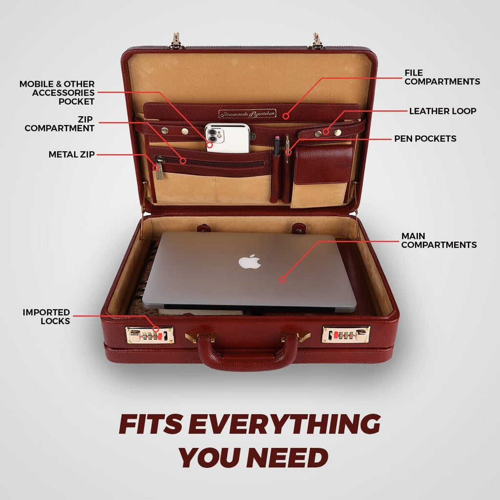 Expandable Office Suitcase Briefcase Classy Leather Bags