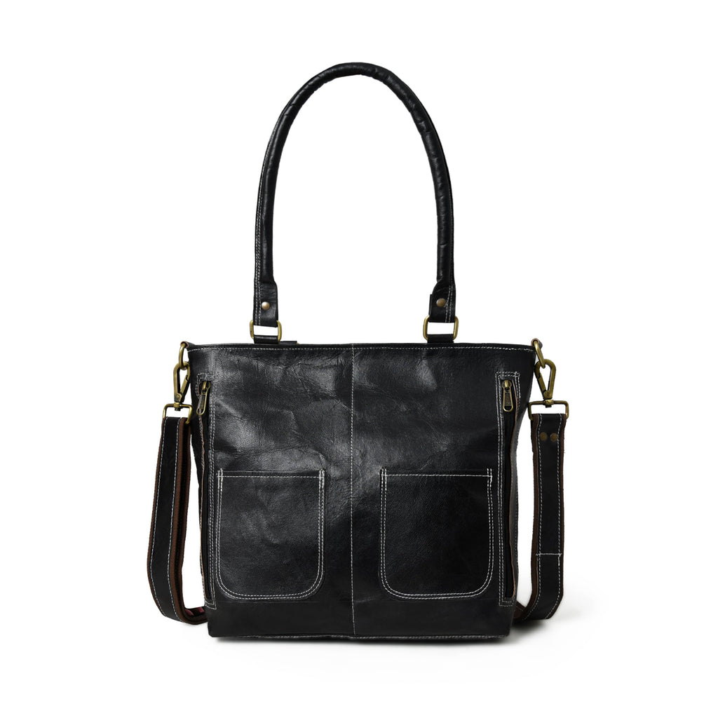 Black Terry Tote Classy Leather Bags