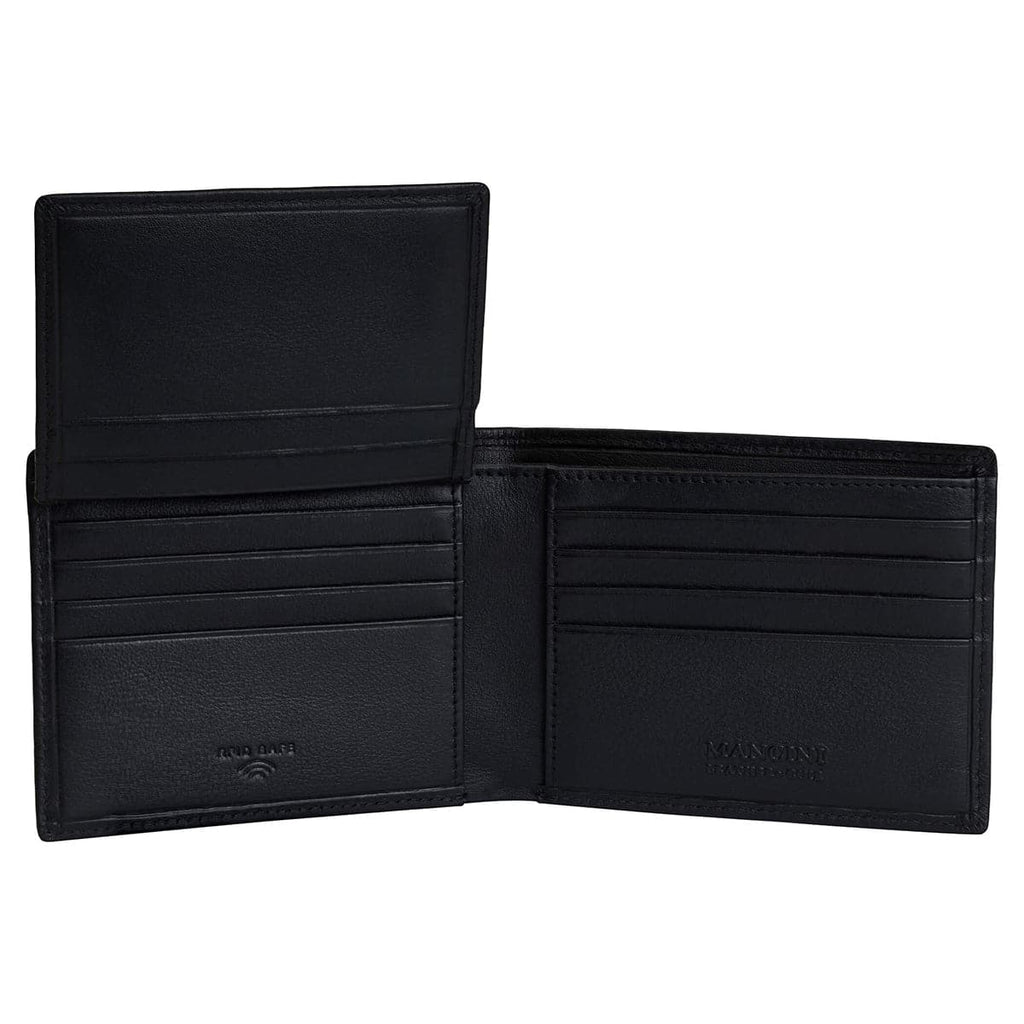 Mancini Sonoma Secure RFID Leather Center Wing Wallet Mancini