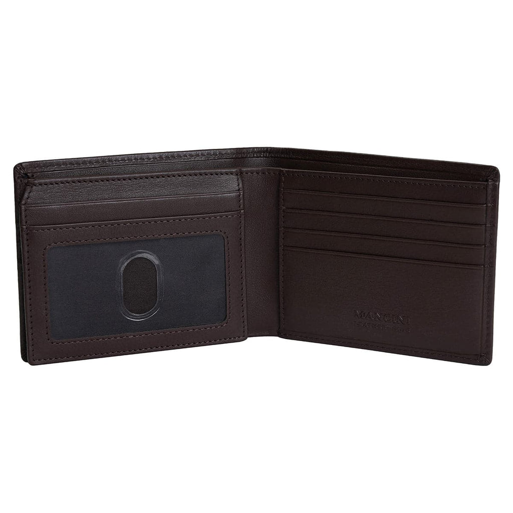 Mancini Sonoma Secure RFID Leather Center Wing Wallet Mancini