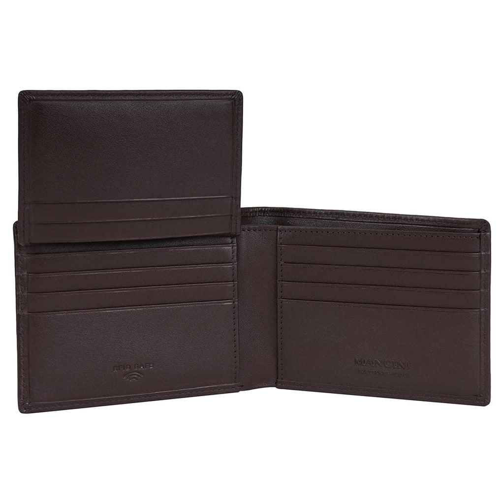 Mancini Sonoma Secure RFID Leather Center Wing Wallet Mancini