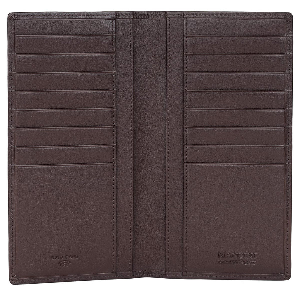 Mancini Sonoma RFID Secure Leather Breast Pocket Wallet Mancini