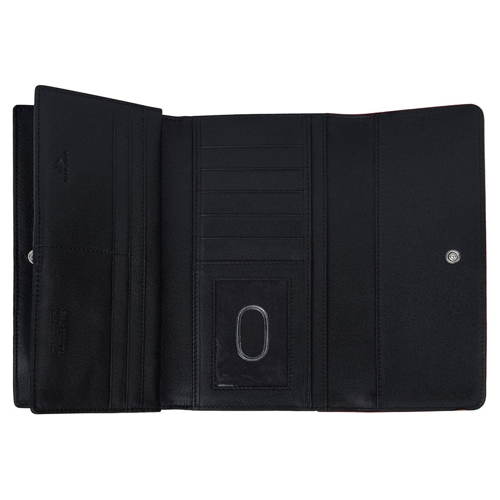 Mancini Sonoma Women’s Leather Quad fold Wallet with Enhanced RFID Protection Mancini
