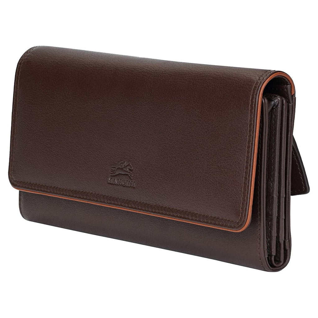 Mancini Sonoma Women’s Leather Quad fold Wallet with Enhanced RFID Protection Mancini