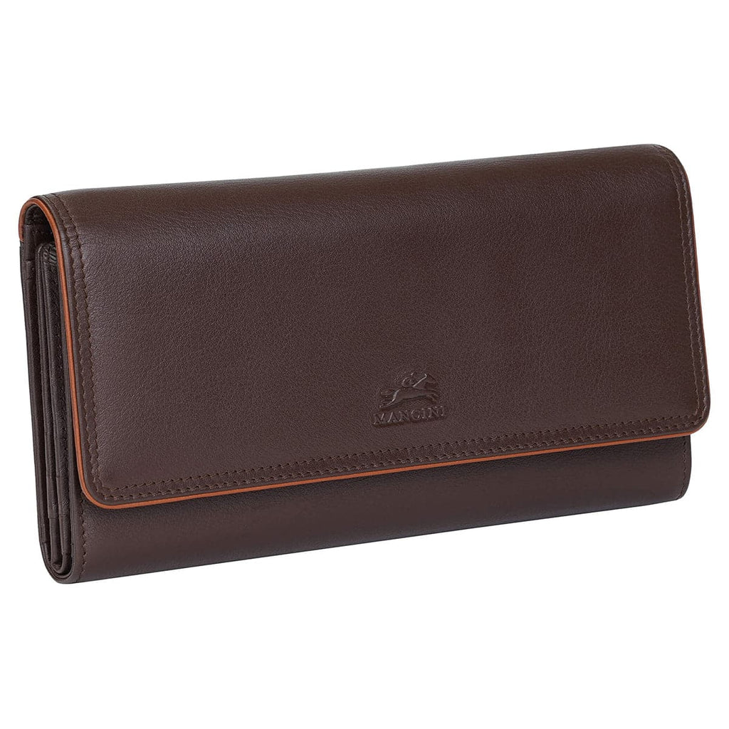 Mancini Sonoma Women’s Leather Quad fold Wallet with Enhanced RFID Protection Mancini
