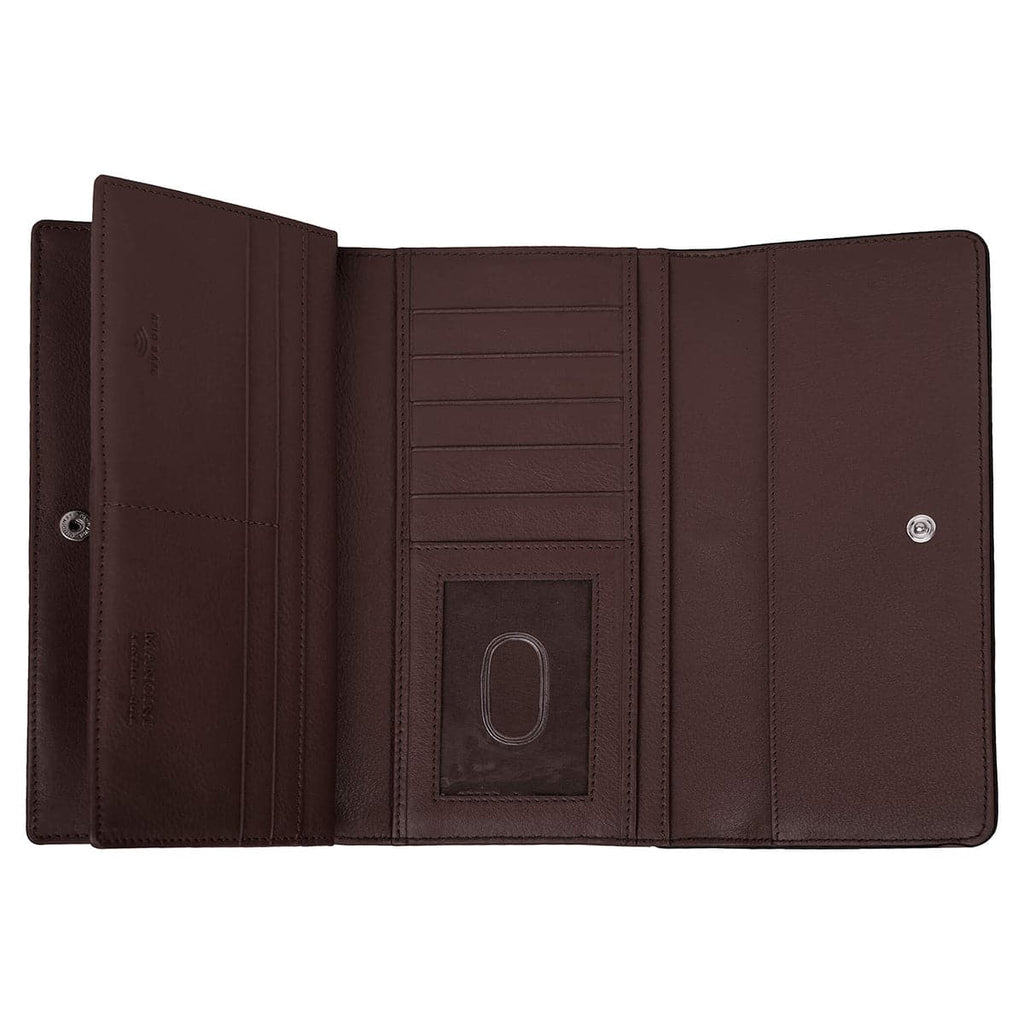 Mancini Sonoma Women’s Leather Quad fold Wallet with Enhanced RFID Protection Mancini