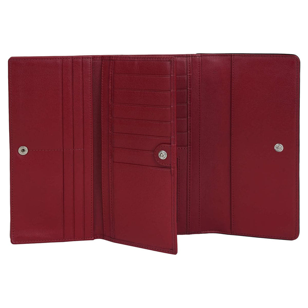 Mancini Sonoma Women’s Leather Quad fold Wallet with Enhanced RFID Protection Mancini