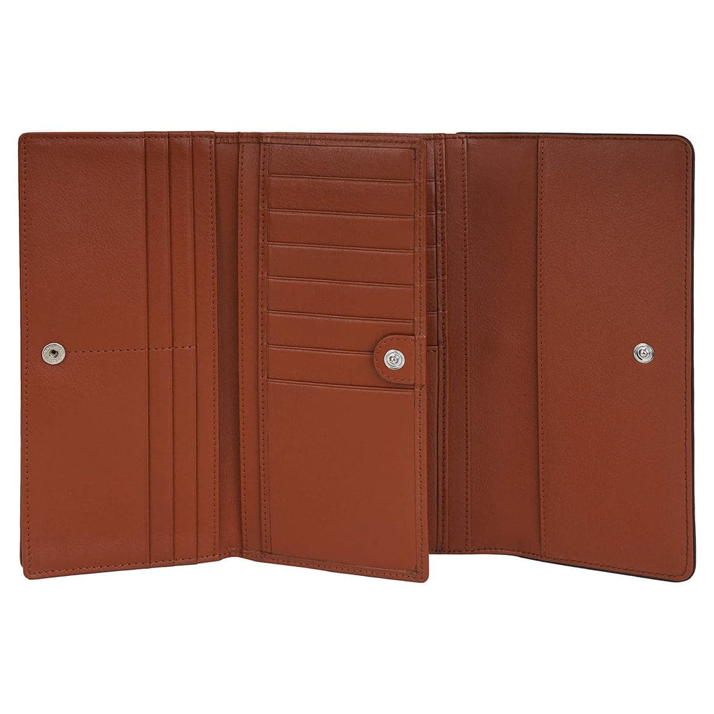 Mancini Sonoma Women’s Leather Quad fold Wallet with Enhanced RFID Protection Mancini