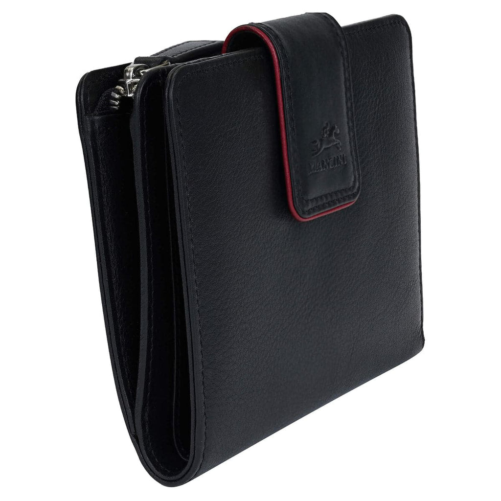 Mancini Sonoma Women’s Medium Leather Clutch Wallet with Enhanced RFID Protection Mancini